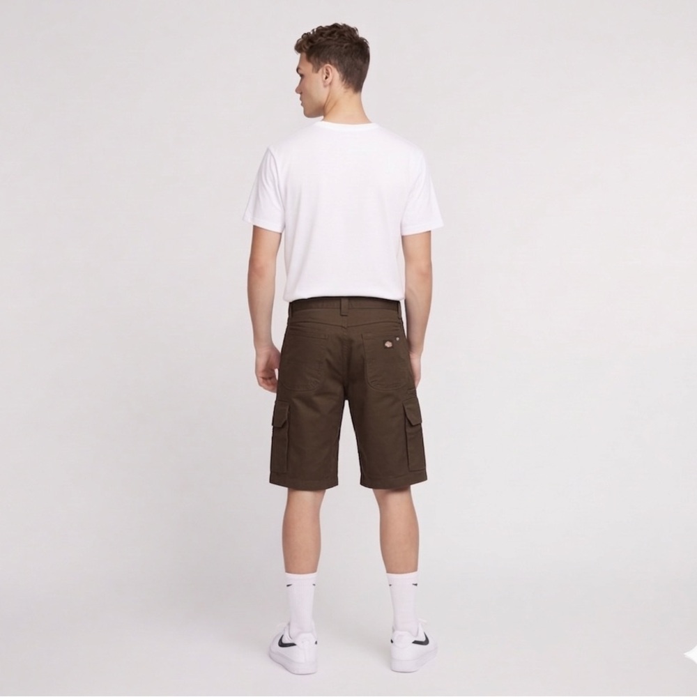 Dickies Men's Dark Brown Relaxed Fit Cargo Shorts